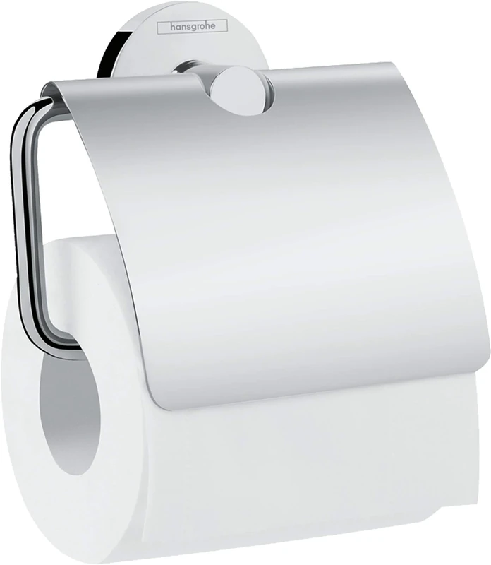 hansgrohe 41723000 Logis Universal Toilet Roll Holder with Cover Bathroom Accessories, Chrome