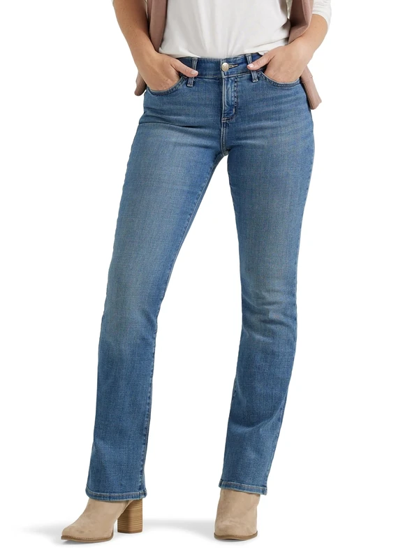 Lee Women's Flex Motion Regular Fit Bootcut Jean, Majestic, 14 US