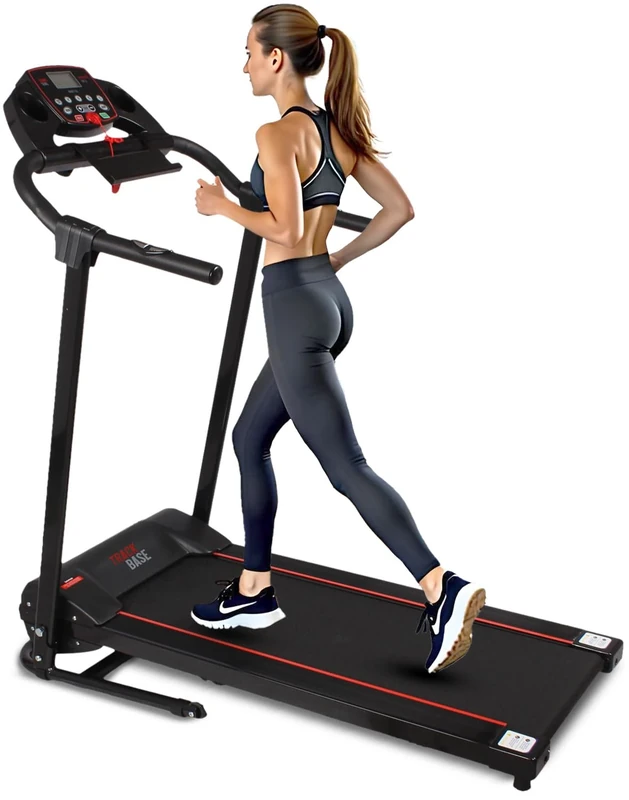 SereneLife Folding Treadmill, Electric Running & Walking Pad, Under Desk Foldable Home Fitness Equipment, Cardio Exercise Machine for Home/ Office/Gym, Bluetooth Connectivity