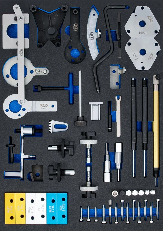 BGS 4137 | Tool Tray 3/3: Engine Timing Tool Set | for Fiat, Alfa, Lancia, Opel / Vauxhall, Suzuki, Ford