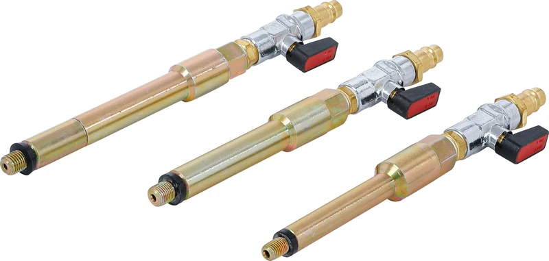 BGS 9519 | Compressed Air Adaptor Set for Glow Plug Holes | M8 x 1.0, M10 x 1.0, M10 x 1.25 | 3 pcs.