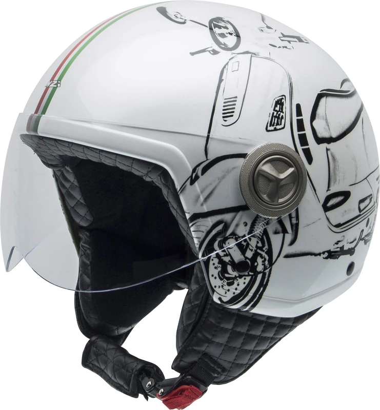 NZI Zeta Graphics Helmet W Vespa Turia, W-VESPA Turkish, Size L