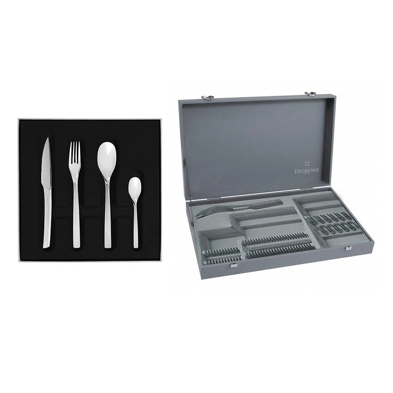 DEGRENNE 223498 Package Box Red 50 Pieces Monobloc Saw Blade, Stainless Steel, Silver, 57, 00 x 37, 00 x 9.00 cm - Image 1