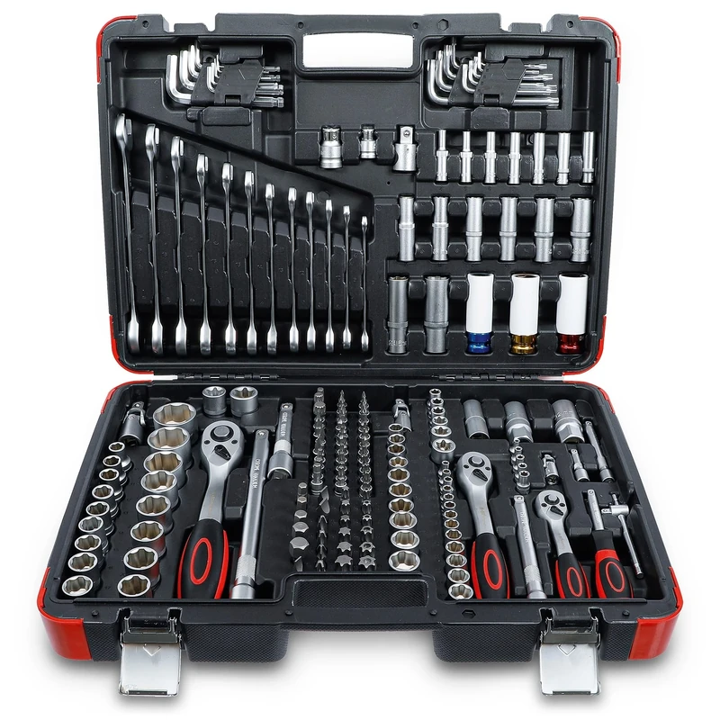 BGS Diy 15217 | Socket Set | 6.3 mm (1/4") / 10 mm (3/8") / 12.5 mm (1/2") Drive | 176 pcs.