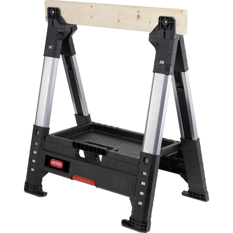 Keter 17203039 Lumberjack™ Adjustable Saw Horse