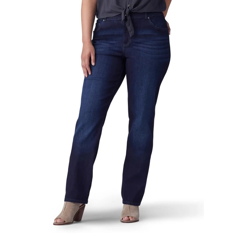Lee Women's Plus-Size Relaxed Fit Straight Leg Jean, Niagara, 22W