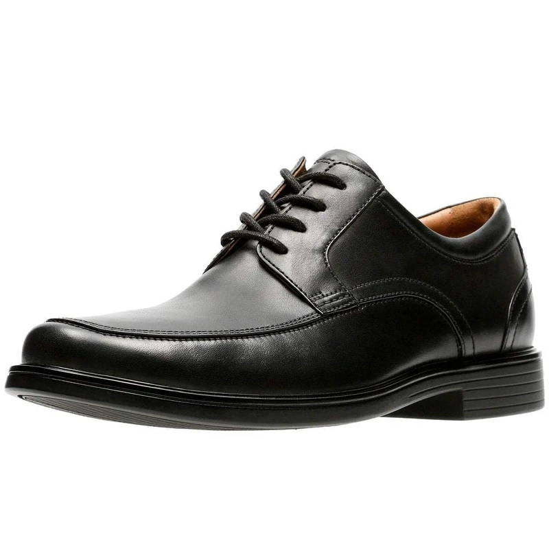 Clarks Un Aldric Park, Men’s Oxford, Black Leather,