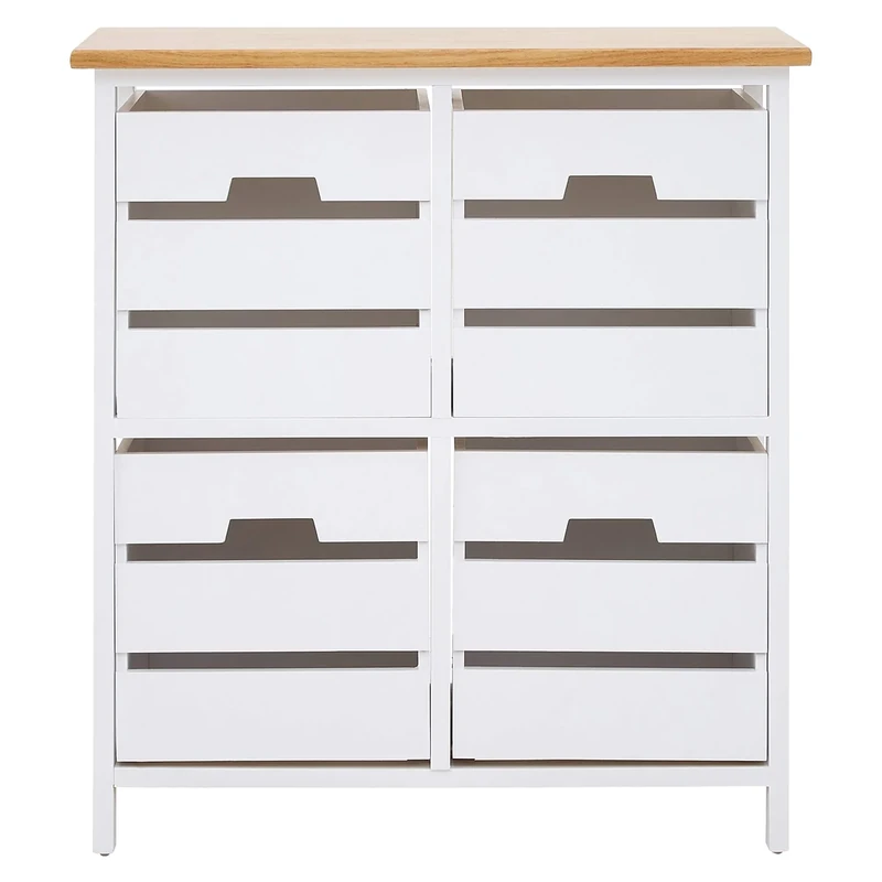 Premier Stylish Storage Space Newport 4 Drawer Chest Four Slatted Box Drawers With