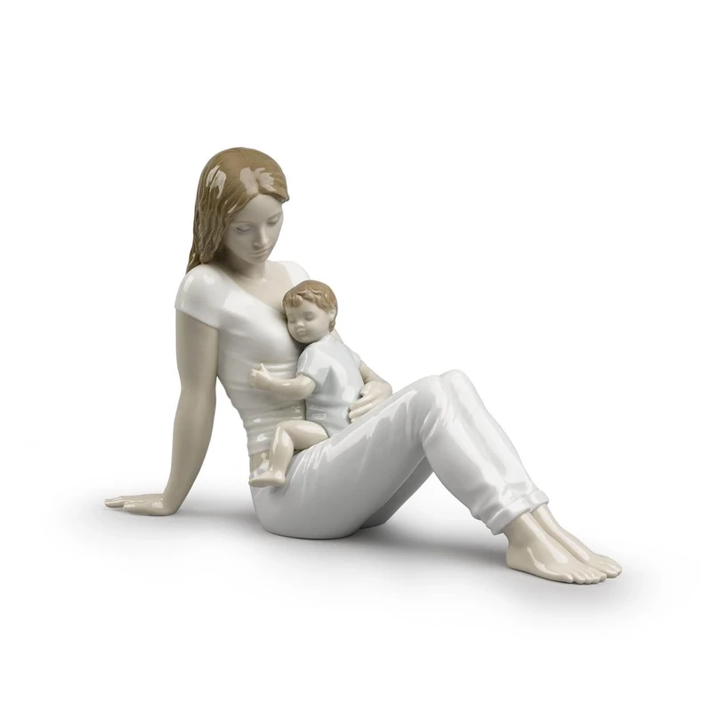 LLADRÓ A Mother'S Love Figurine Type 445. Porcelain Figure Figure.