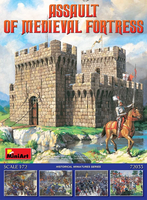 Miniart 1:72 - Assault of Medieval Fortress, Metallic, Earth Tones