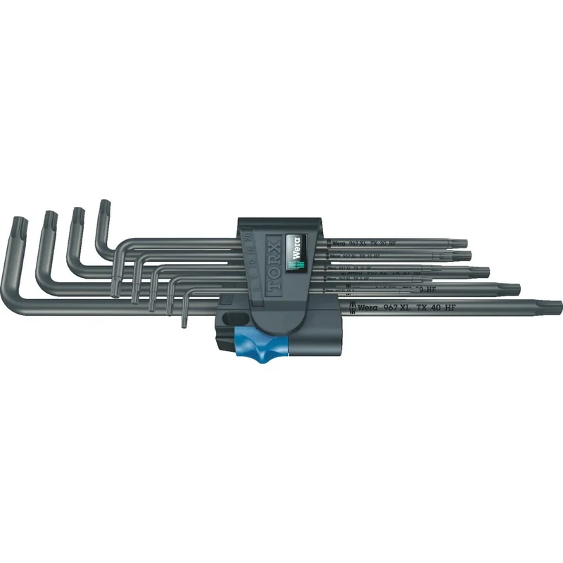 Wera 967 TX XL TORX® Holding Function BlackLaser Long L-key set, TX 8-40, 9pc, 05024450001