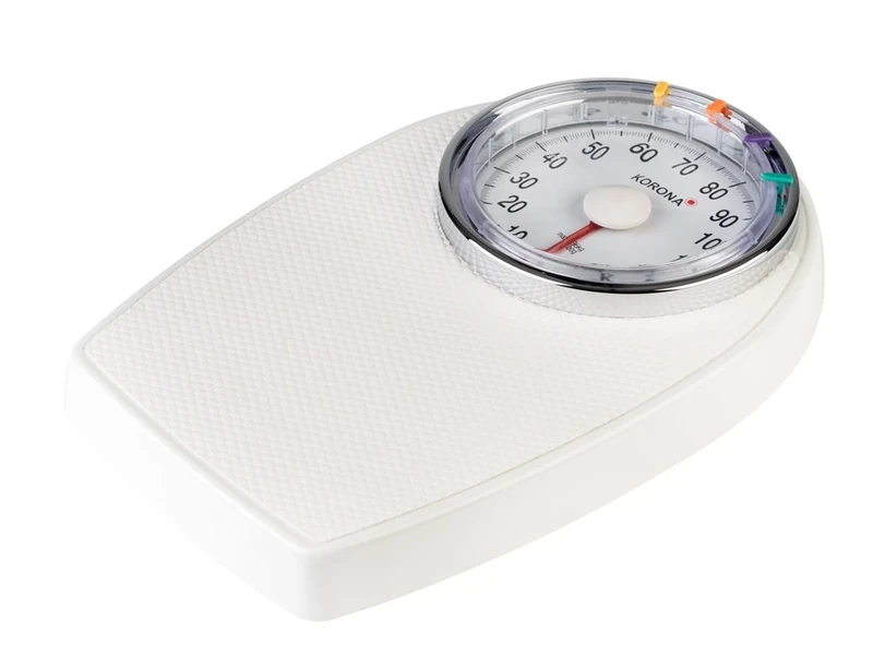 Korona Hugo 76888 Mechanical Personal Scales in White - Precise Body Scales for People up to 136 kg - Analogue Scales