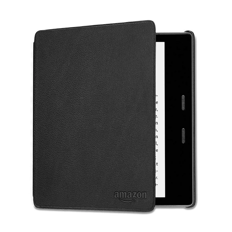 Kindle Oasis Leather Cover, Black — Compatible with 9th (2017 release) and 10th generation (2019 release)