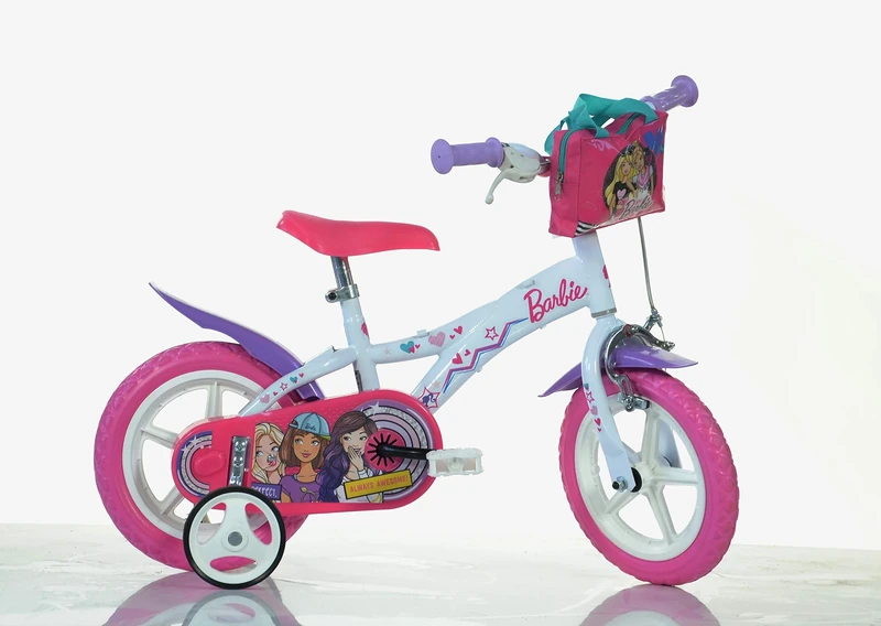 Dino Girl's Bicycle Barbie 12" Nylon, 612GL-BA, Pink
