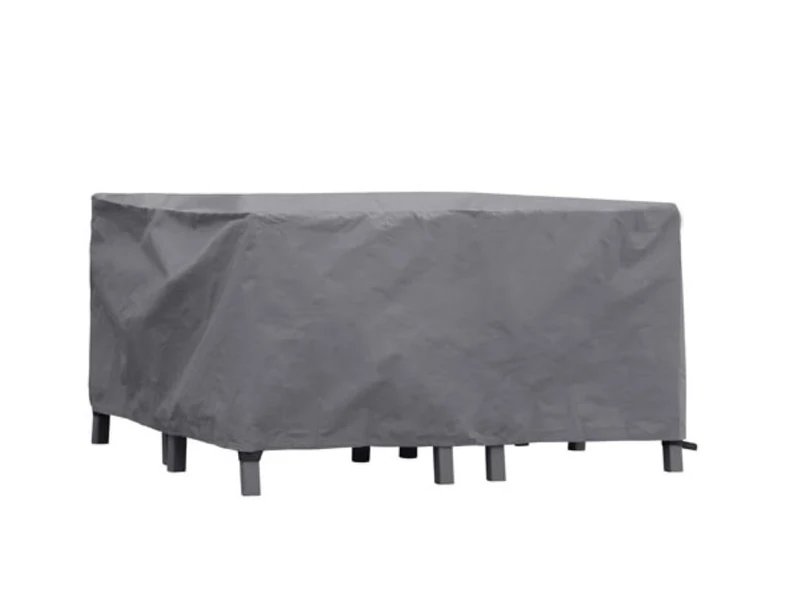 Perel Garden Furniture Cover Grey Rectangular 140cm x 140cm x 70cm