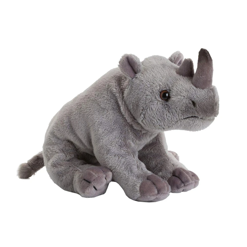 WWF WWF00350 Plush Collection (World Wide Fund for Nature) Plush Rhino Realistic Designed Plush Toy, Approx. 18 cm Tall and Wonderfully Soft, Multi-Colour