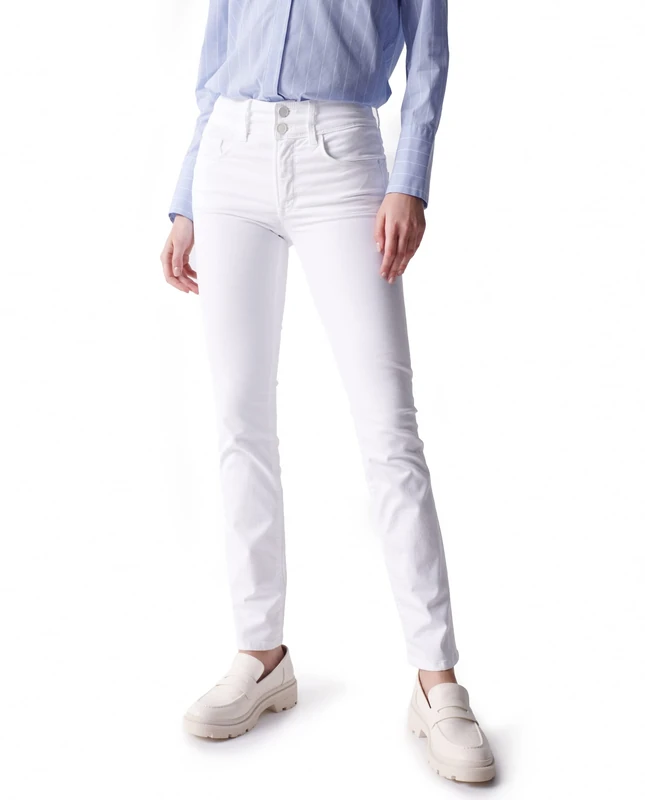Salsa Secret Push in Slim Jeans White