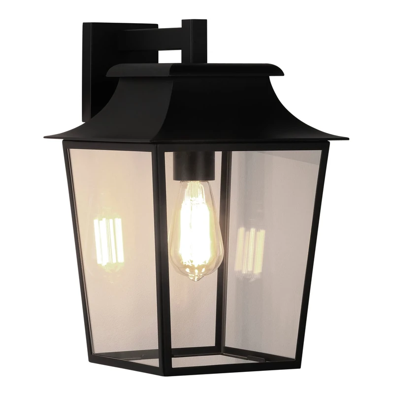 Astro Richmond Wall Lantern 254 Outdoor Wall Light (Textured Black), E27/ES Lamp, Designed in Britain - 1340011 - 3 Years Guarantee