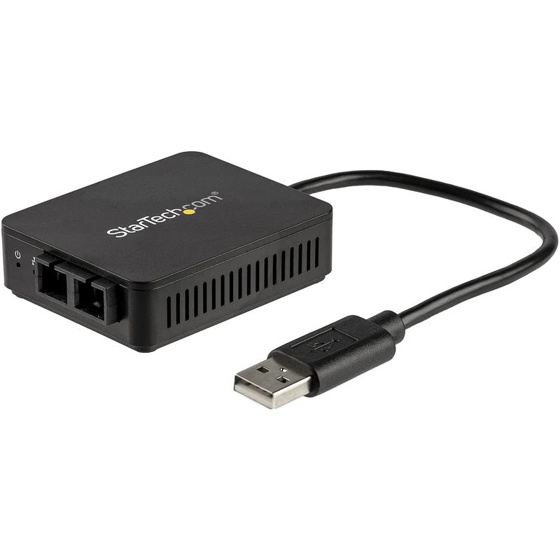 StarTech.com USB to Fiber Optic Converter, 100Mbps, USB 2.0 to Fiber Network Adapter, 100BASE-FX SC Female Duplex Multim