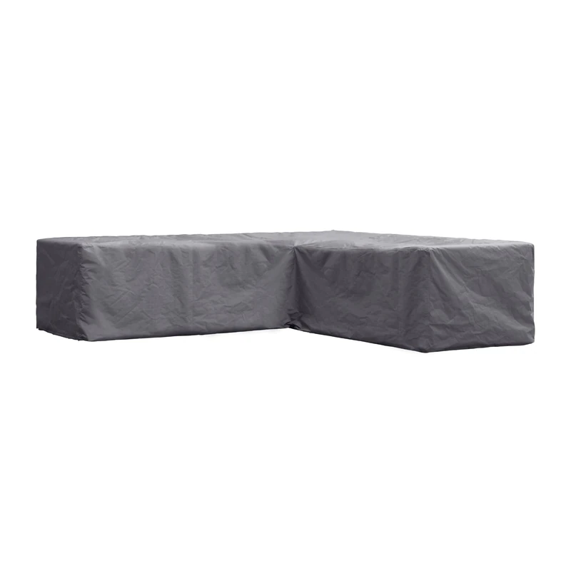 Perel Protective Cover for Garden Furniture, Tarpaulin, Garden Furniture Cover, Winter Cover, Grey, L-shaped, 215 x 215 x 70 cm