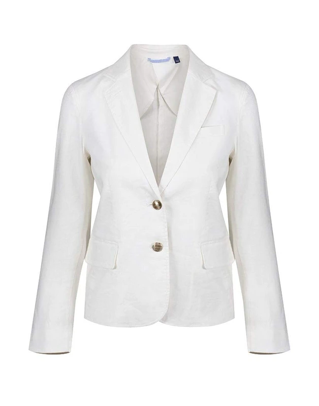 GANT Women's OP1 HIGH Summer Club Blazer Jacket, White (Eggshell), 16 (Size: 42) - Image 1
