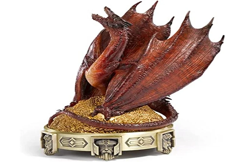The Noble Collection The Hobbit Smaug Incense Burner - 10in (25.5cm) Hand Painted Dragon Sculpture - Officially Licensed Film Set Movie Props Replicas Gifts