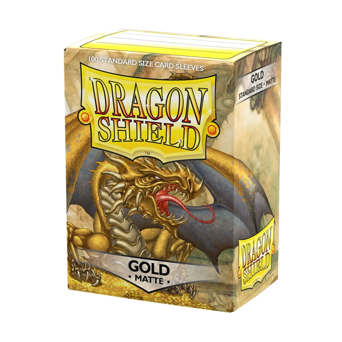 Arcane Tinman ART11006 Sleeves: Dragon Shield Matte Gold Standard 100pk-Gold, One Size