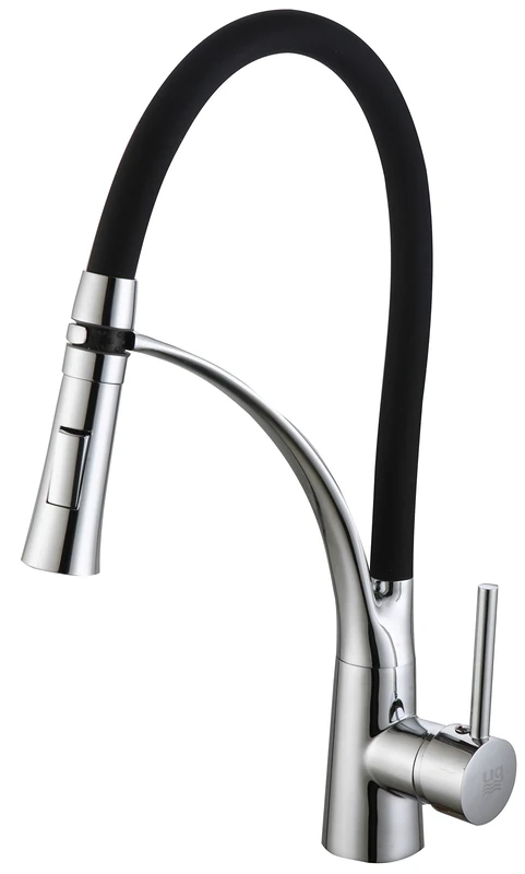 DP Bath Arandano- Sink mixer tap with high removable spout in black