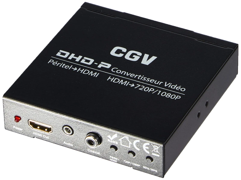 CGV DHD-P Scart to HDMI Audio/Video Converter - Black - Image 1
