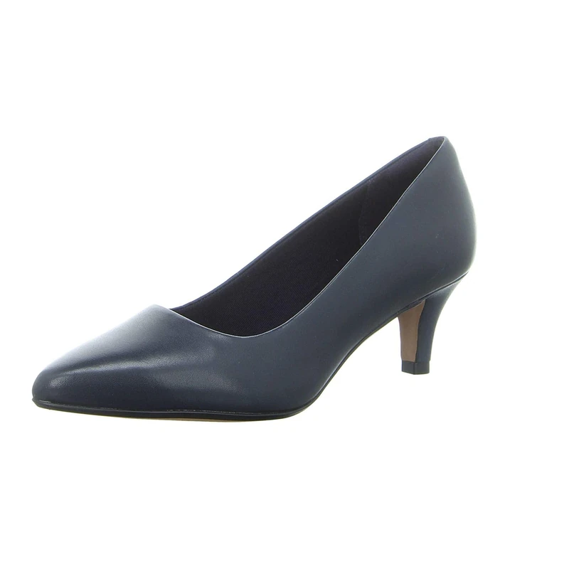 Clarks Women's Linvale Jerica Pumps, Blue Navy Leather, 6.5 UK