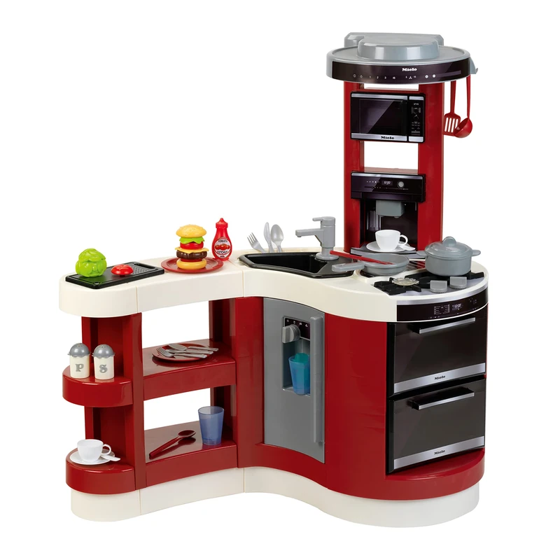 Theo Klein 7101 Miele Wave Spicy kitchen I Lovingly equipped kitchen with modern play equipment I Incl. Hamburger set I Toys for children aged 3 and over - Image 1