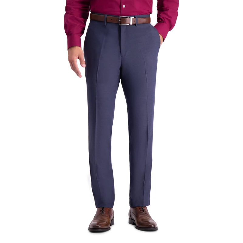 Kenneth Cole Reaction Men's Stretch Weave Slim Fit Dress Pant, Medium Blue, 34W / 34L