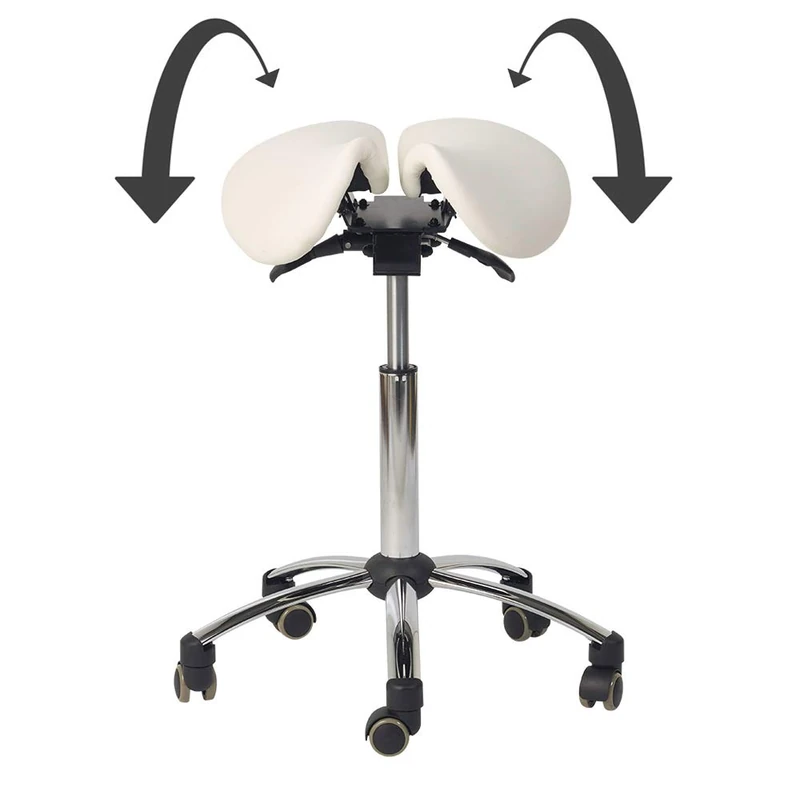 Teqler T-135364weiss Saddle Stool, White - Image 1
