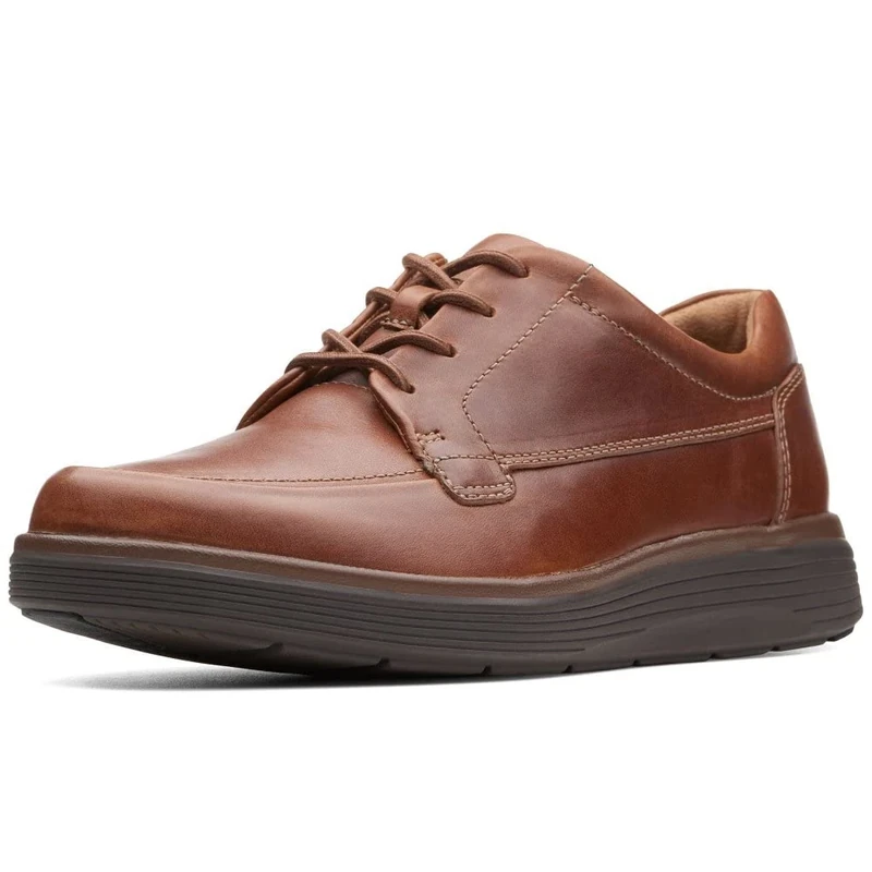Clarks Men's Un Abode Ease Derbys, Dark Tan Leather*9.5 UK