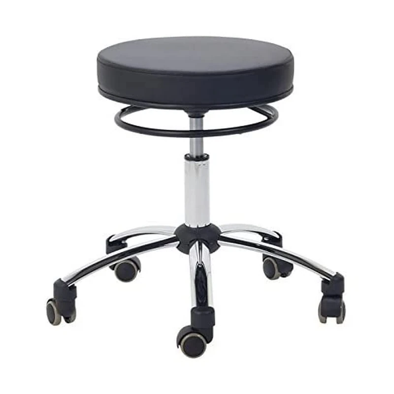 Teqler T-135362 Roller Stool with Ring Trigger, Black - Image 1
