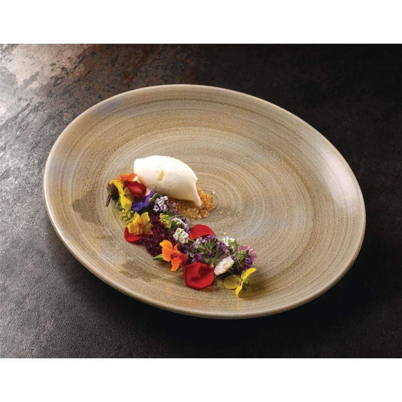 Flat plate coup 28.8 cm. "Patina" Antique Taupe
