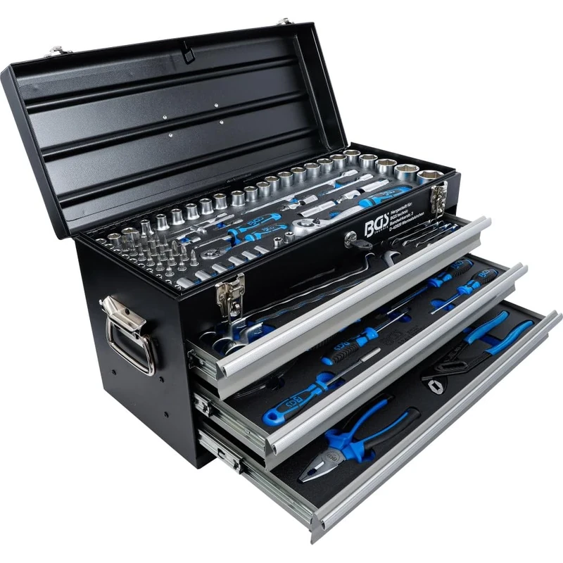 BGS 3318 | Metal workshop Tool Case | 3 Drawers | with 143 Tools