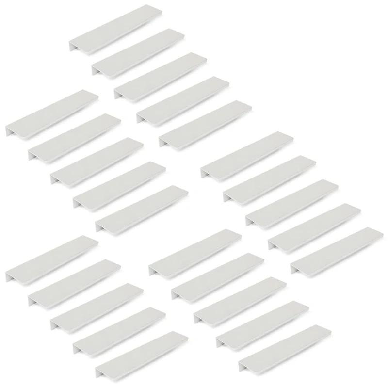 Emuca 9166162 Aluminium Furniture Handle, Matt Anodize, 198 mm, Set of 25 Pieces