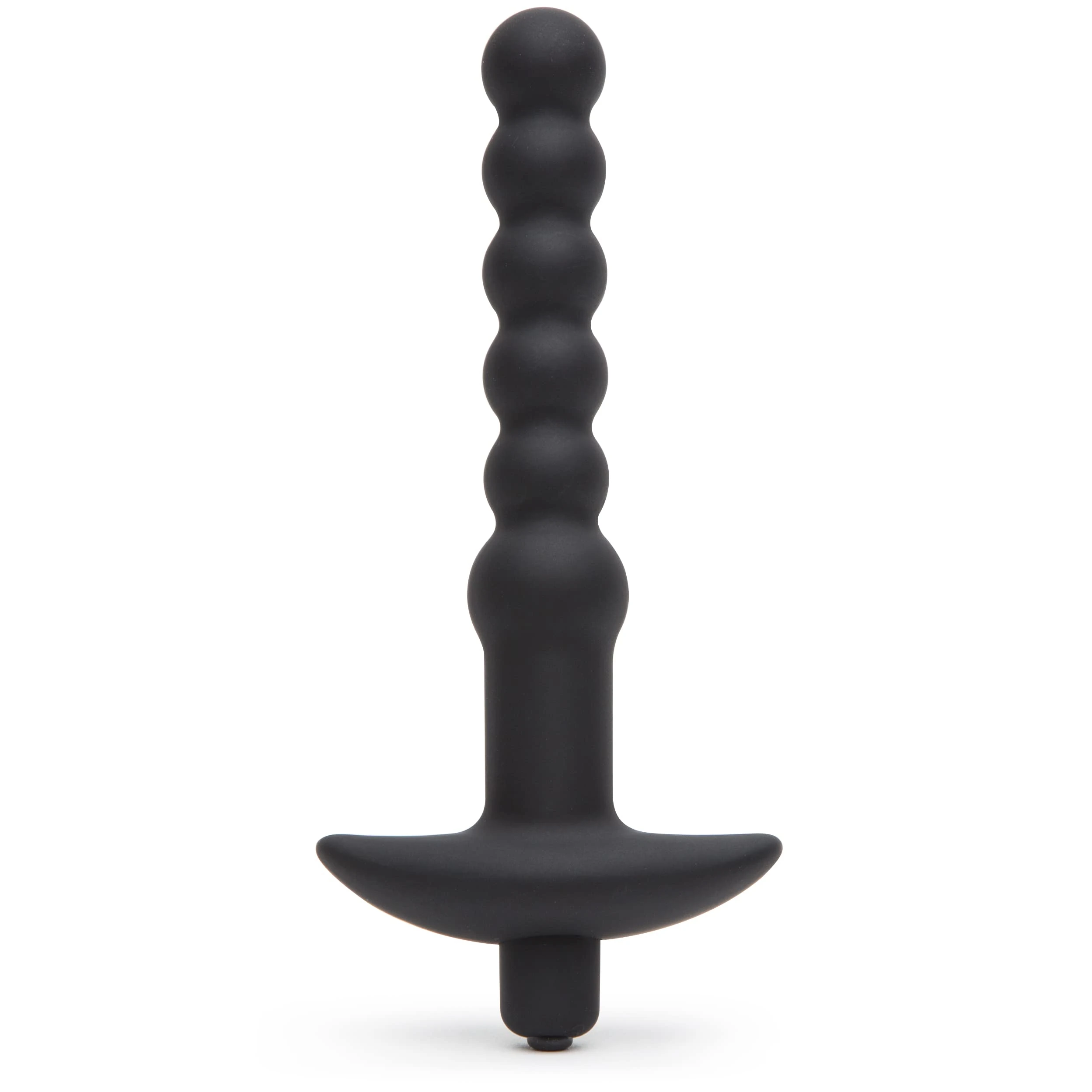 Lovehoney Smooth Mover Black Silicone Beaded Anal Vibrator - 10 Function - 5 inch