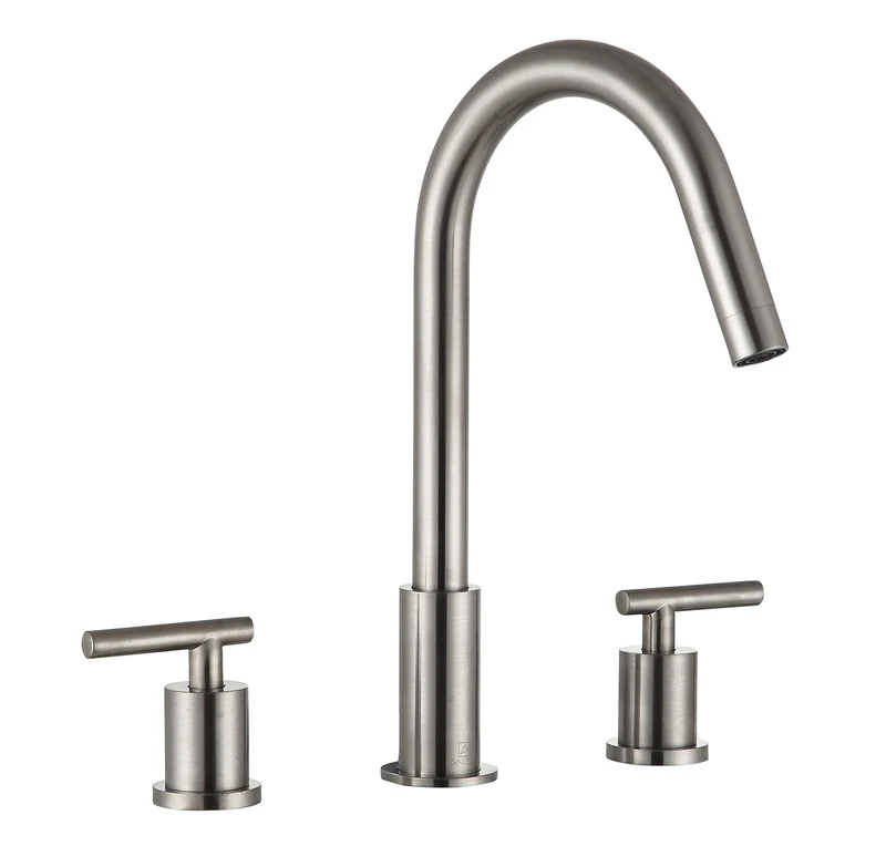 ANZZI 8" Widespread 2-Handle Bathroom Faucet - Brushed Nickel - Spartan Series L-AZ191BN - Image 1