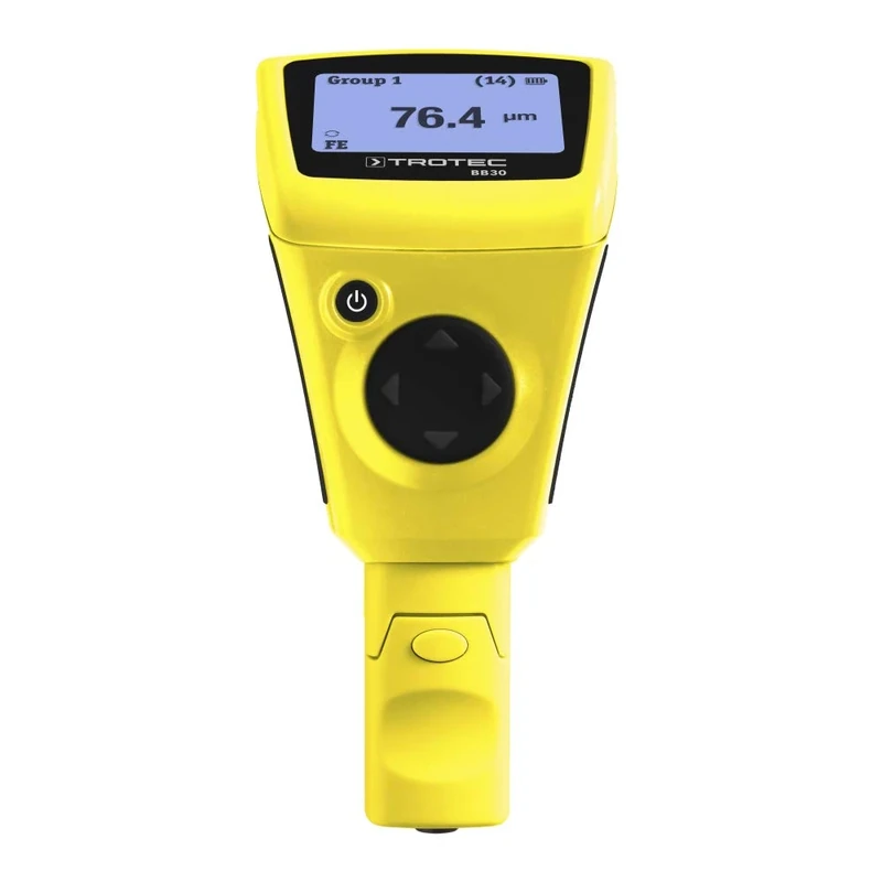 TROTEC Paint Meter BB30 - Paint Coating Meter for Car - Measuring Range 0 µm to 2,000 µm, Memory for 2500 Readings, Bluetooth