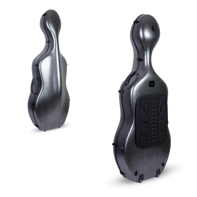 Crossrock CRF1000CEFBKHT Cello Case, Poly Carbon Composite, for 4/4 Full Size with Backpack, wheels -Black (CRF1000CEFBKHT)