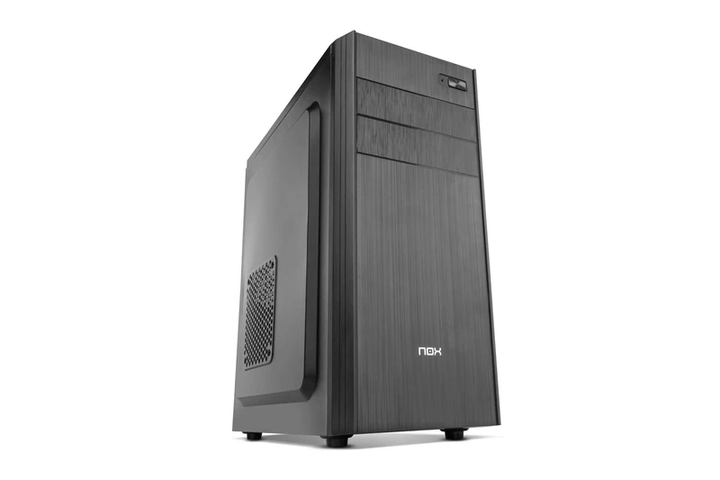 NOX lite010 Black Midi-Tower Computer Case 500 W – Box of Computer (Midi-Tower, PC, Plastic, SPCC ATX, ITX, Micro-ATX, Black, Home/Office)