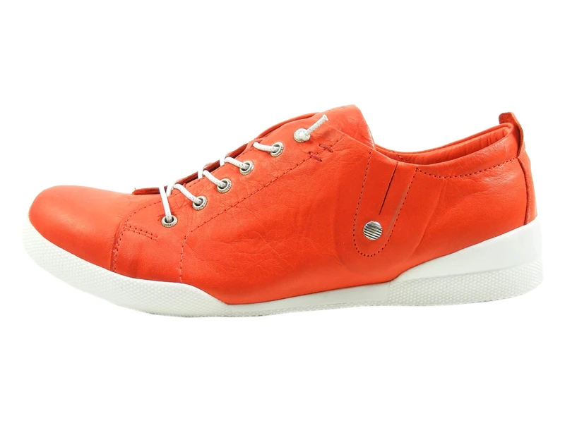 Andrea Conti 0345724 Women's Lace-Up Leather Low Shoes, red, 6 UK