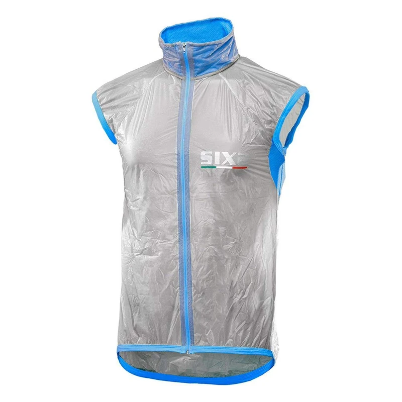 SIX2 Windproof Vest Transparent/Light Blue-S Unisex Adult