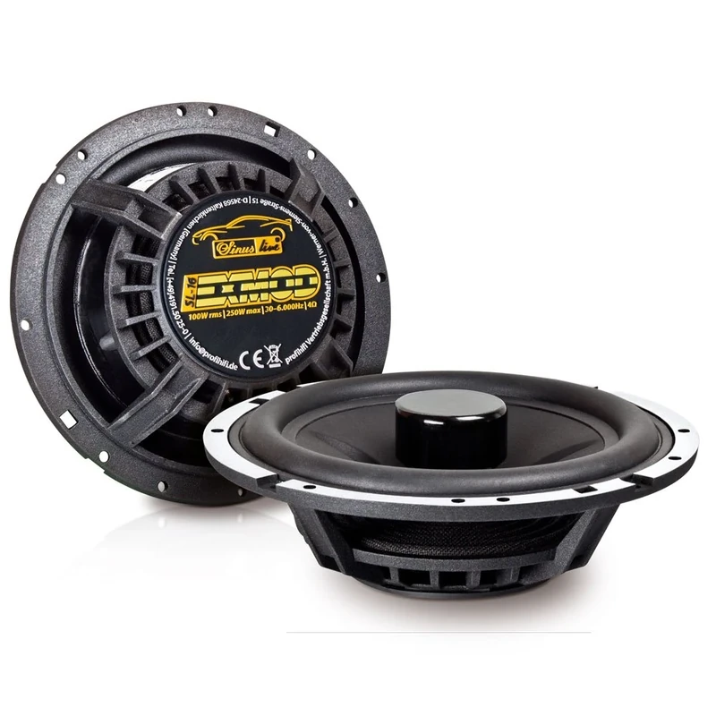 Sinus Live 14188 SL 16 ExMod Bass Midrange Speaker 16 cm, Black, Set of 2