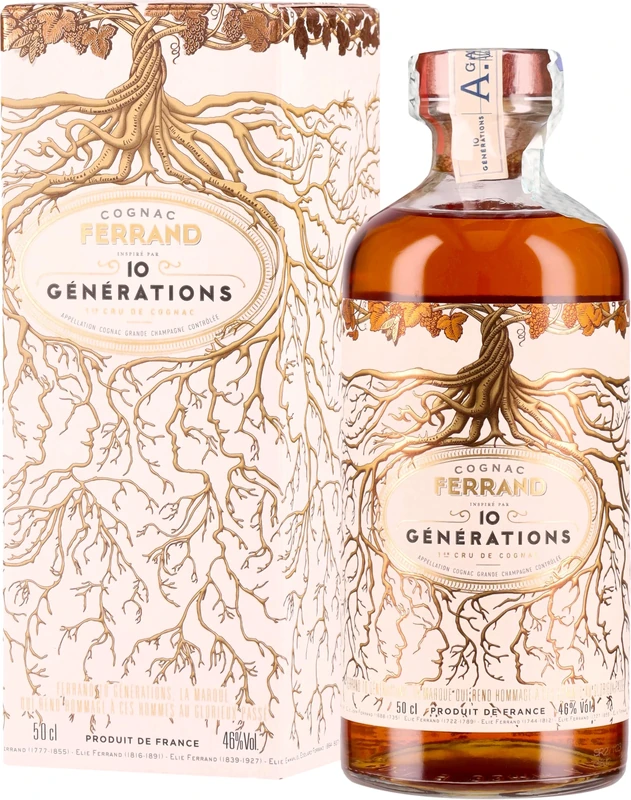 Pierre Ferrand Ferrand - 10 Generations Grande Champagne Cognac 50cl | 46% ABV Citrus Blossom Aged Cognac