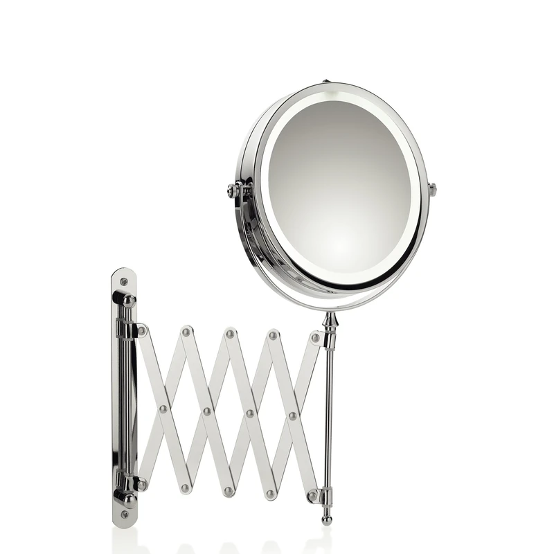 kela Valeria Metal Wall Mirror, Silver, 17.5 x 17.5 x 36 cm