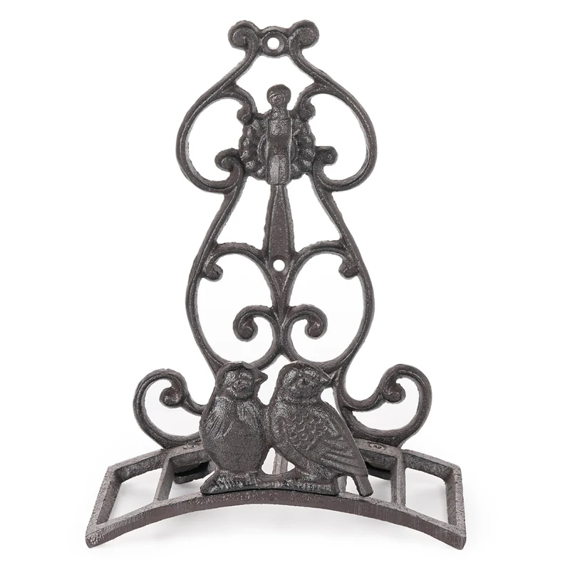 Sungmor Garden Wall Mounted Hose Pipe Holder Reel - Cast Iron, Vintage Ornamental, Bird Landscaping Decór - Image 1