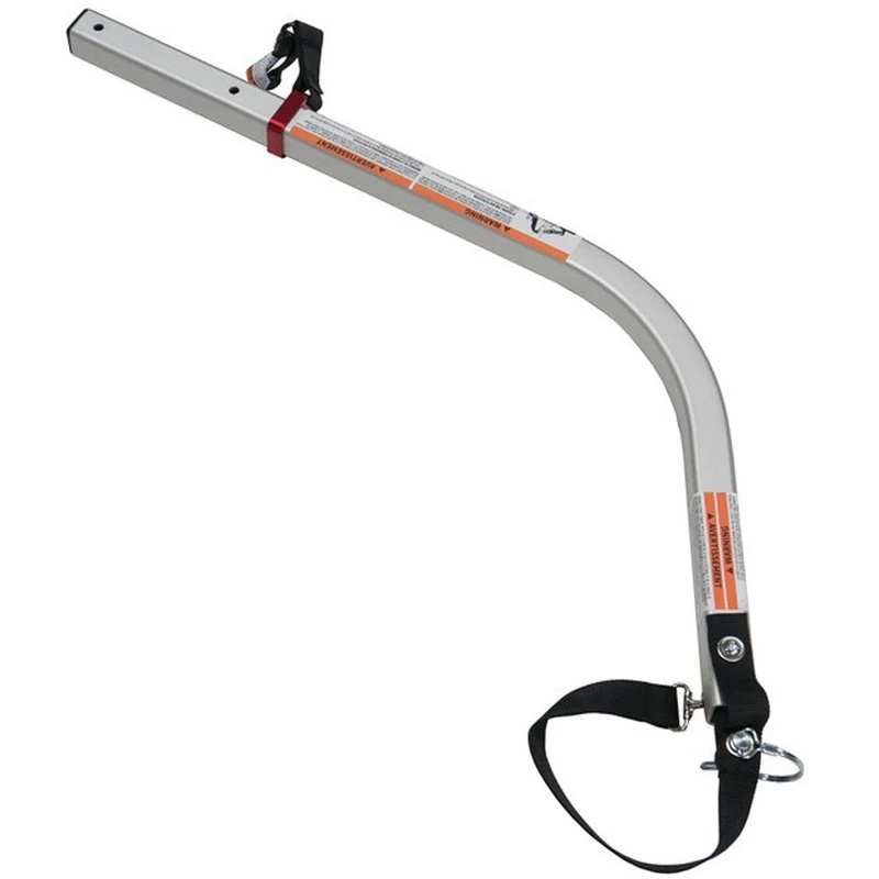 Burley Tow Bar Assembly with Receiver Safety Strap, Silver, Double Trailers